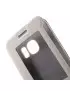 Cover Flip a Portafoglio in Ecopelle Effetto Sabbia per Samsung Galaxy S6 Edge G925 (Bianco)