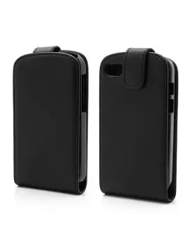 Cover Flip a Portafoglio Verticale in Ecopelle per BlackBerry Q10 (Nero)