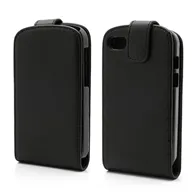 Cover Flip a Portafoglio Verticale in Ecopelle per BlackBerry Q10 (Nero)