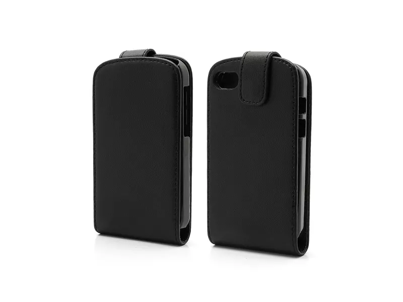 Cover Flip a Portafoglio Verticale in Ecopelle per BlackBerry Q10 (Nero)