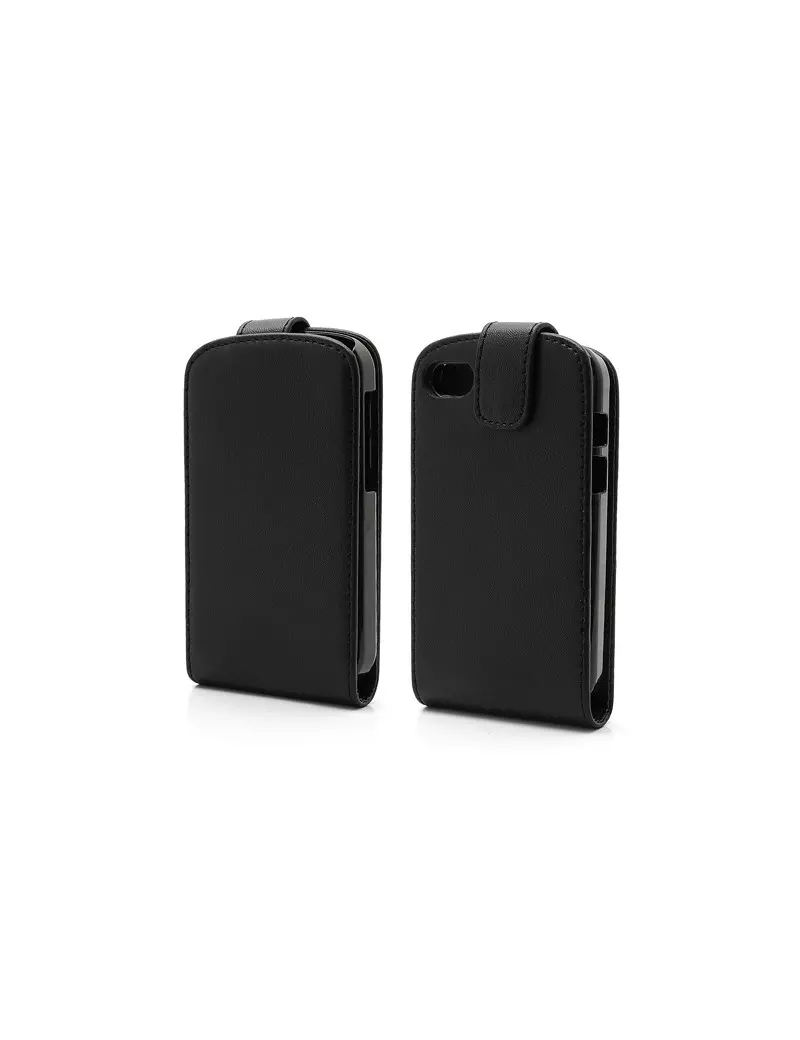 Cover Flip a Portafoglio Verticale in Ecopelle per BlackBerry Q10 (Nero)