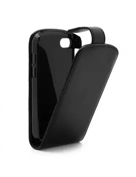 Cover Flip a Portafoglio Verticale in Ecopelle per BlackBerry Q10 (Nero)