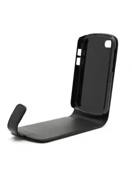 Cover Flip a Portafoglio Verticale in Ecopelle per BlackBerry Q10 (Nero)