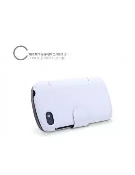 Cover Flip a Portafoglio Luxury per BlackBerry Q10 Bianco 6956473215592