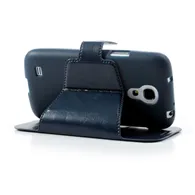 Cover Flip a Portafoglio in Ecopelle per Samsung Galaxy S4 Mini i9190 (Blu)