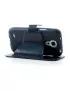 Cover Flip a Portafoglio in Ecopelle per Samsung Galaxy S4 Mini i9190 (Blu)
