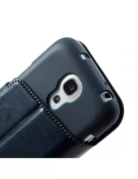 Cover Flip a Portafoglio in Ecopelle per Samsung Galaxy S4 Mini i9190 (Blu)