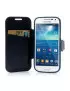 Cover Flip a Portafoglio in Ecopelle per Samsung Galaxy S4 Mini i9190 (Blu)