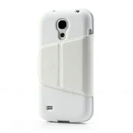 Cover Flip a Portafoglio in Ecopelle per Samsung Galaxy S4 Mini i9190 (Bianco)
