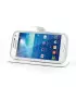 Cover Flip a Portafoglio in Ecopelle per Samsung Galaxy S4 Mini i9190 (Bianco)