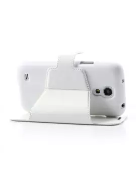 Cover Flip a Portafoglio in Ecopelle per Samsung Galaxy S4 Mini i9190 (Bianco)