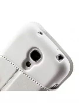 Cover Flip a Portafoglio in Ecopelle per Samsung Galaxy S4 Mini i9190 (Bianco)