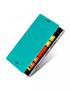 Cover Flip a Portafoglio in TPU per Nokia Lumia 1520 Azzurro 4054048828665