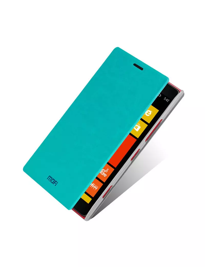 Cover Flip a Portafoglio in TPU per Nokia Lumia 1520 Azzurro 4054048828665