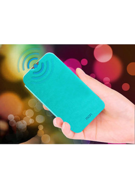Cover Flip a Portafoglio in TPU per Nokia Lumia 1520 Azzurro 4054048828665