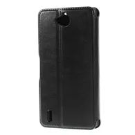 Cover Flip a Portafoglio in Ecopelle per Huawei Ascend G740 (Nero)