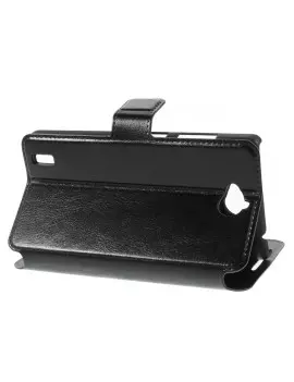 Cover Flip a Portafoglio in Ecopelle per Huawei Ascend G740 Nero 4054048304244