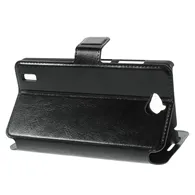 Cover Flip a Portafoglio in Ecopelle per Huawei Ascend G740 (Nero)