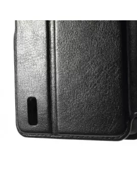 Cover Flip a Portafoglio in Ecopelle per Huawei Ascend G740 Nero 4054048304244
