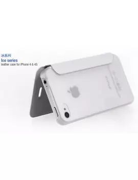 Cover Flip a Portafoglio Luxury iPhone 4 4S Bianco