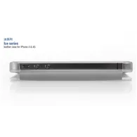 Cover Flip a Portafoglio Luxury per iPhone 4 4S (Bianco)