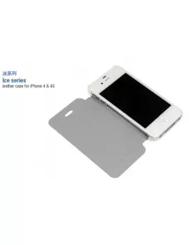 Cover Flip a Portafoglio Luxury iPhone 4 4S Bianco