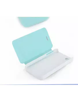 Cover Flip a Portafoglio Luxury iPhone 4 4S Azzurro