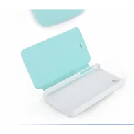 Cover Flip a Portafoglio Luxury per iPhone 4 4S (Azzurro)
