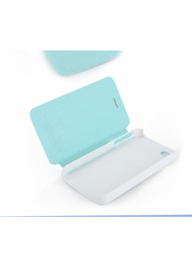 Cover Flip a Portafoglio Luxury iPhone 4 4S Azzurro