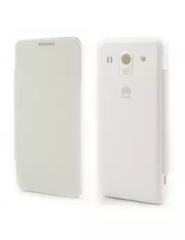 Cover Flip a Portafoglio Slim Huawei Ascend G520 Bianco