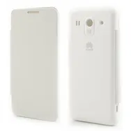 Cover Flip a Portafoglio Slim per Huawei Ascend G520 (Bianco)