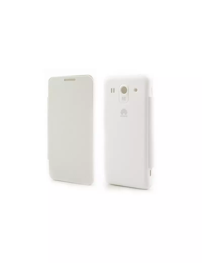 Cover Flip a Portafoglio Slim Huawei Ascend G520 Bianco
