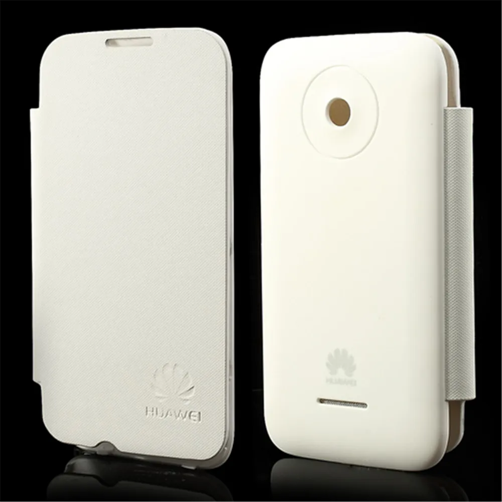 Cover Flip a Portafoglio Slim per Huawei Ascend Y210 (Bianco)