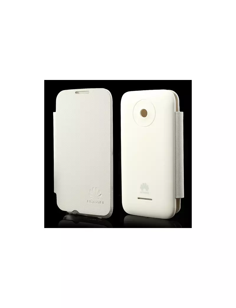 Cover Flip a Portafoglio Slim Huawei Ascend Y210 Bianco