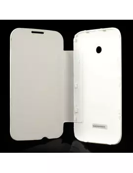 Cover Flip a Portafoglio Slim Huawei Ascend Y210 Bianco