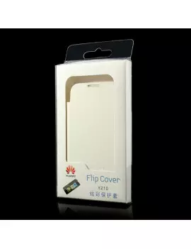 Cover Flip a Portafoglio Slim Huawei Ascend Y210 Bianco