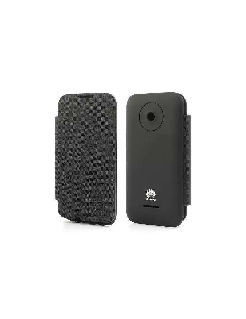 Cover Flip a Portafoglio Slim Huawei Ascend Y210 Nero