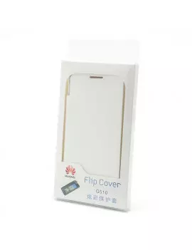 Cover Flip a Portafoglio per Huawei Ascend G510 (Bianco)