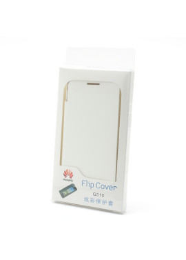 Cover Flip a Portafoglio per Huawei Ascend G510 (Bianco)