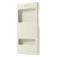 Cover Flip a Portafoglio Slim Metal S-View per Huawei Ascend G6 3G (Bianco)