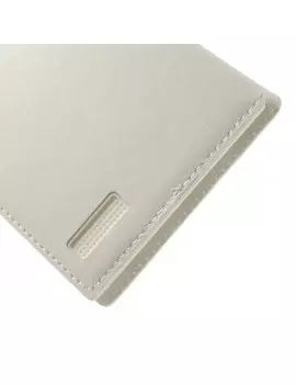 Cover Flip a Portafoglio Slim Metal S-View Huawei Ascend G6 3G Bianco 4054048303551