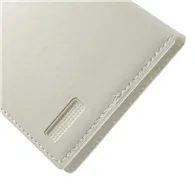 Cover Flip a Portafoglio Slim Metal S-View per Huawei Ascend G6 3G (Bianco)