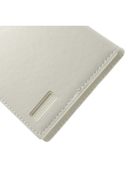 Cover Flip a Portafoglio Slim Metal S-View Huawei Ascend G6 3G Bianco 4054048303551