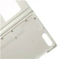 Cover Flip a Portafoglio Slim Metal S-View per Huawei Ascend G6 3G (Bianco)