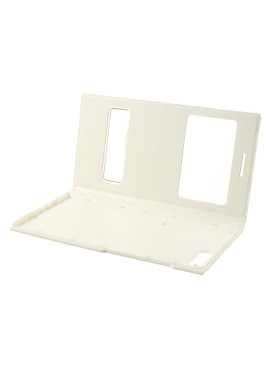 Cover Flip a Portafoglio Slim Metal S-View Huawei Ascend G6 3G Bianco 4054048303551