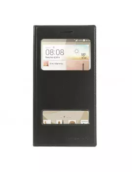 Cover Flip a Portafoglio Slim S-View Huawei Ascend G6 3G Nero 4054048303520