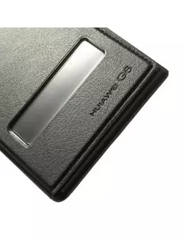 Cover Flip a Portafoglio Slim S-View Huawei Ascend G6 3G Nero 4054048303520