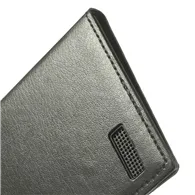 Cover Flip a Portafoglio Slim S-View per Huawei Ascend G6 3G (Nero)