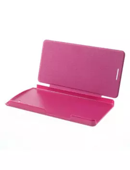 Cover Flip a Portafoglio Metal Style Huawei Ascend P6 Fucsia