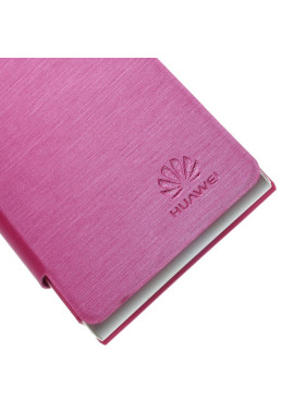 Cover Flip a Portafoglio Metal Style Huawei Ascend P6 Fucsia